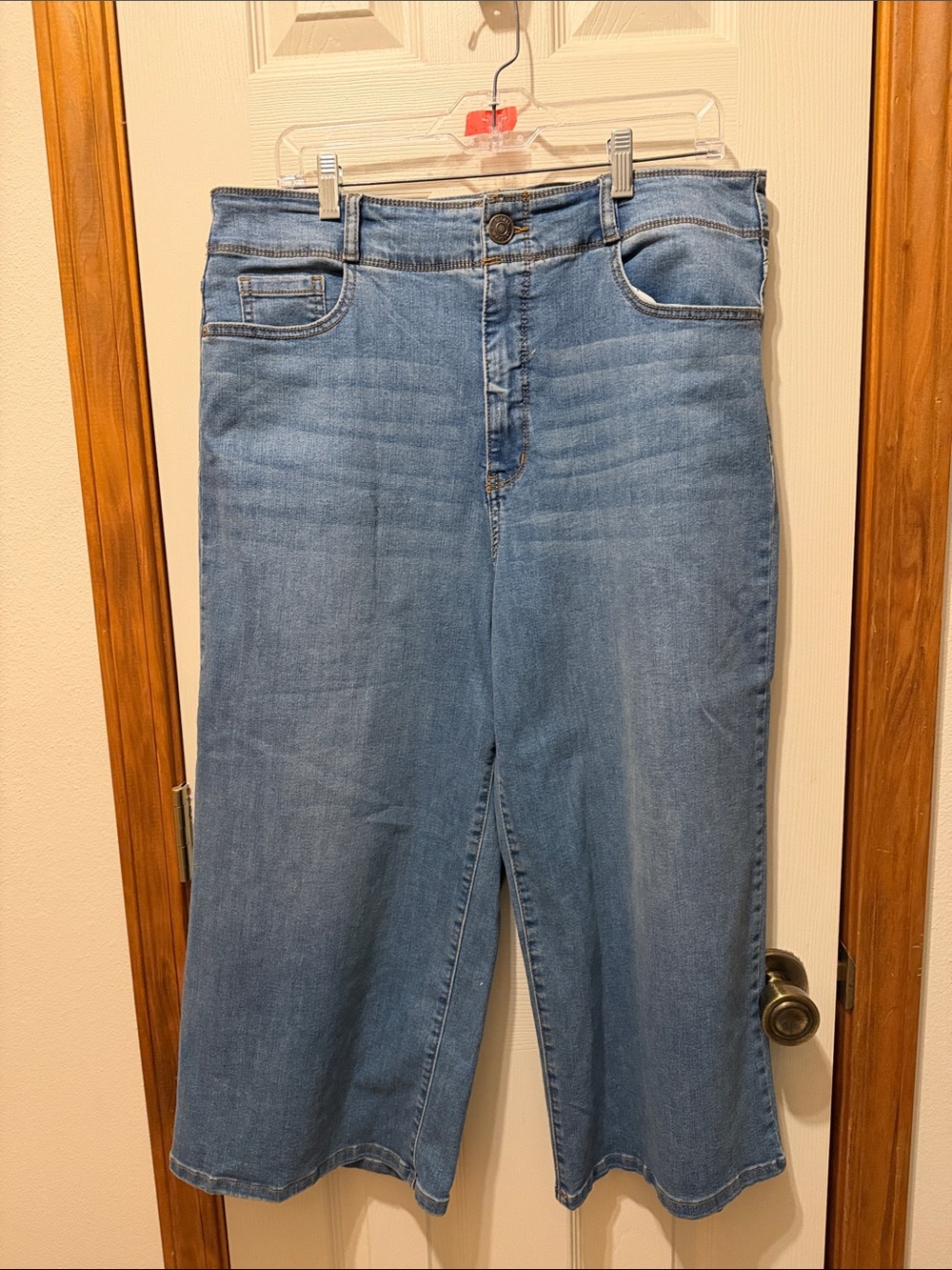 Gloria Vanderbilt Blue Wide-Leg Cropped Women’s Jeans